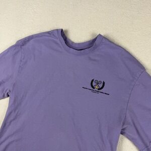 HM Relaxed Fit Purple Tennis Graphic T-Shirt Mens Small Healthy Wealthy Sport